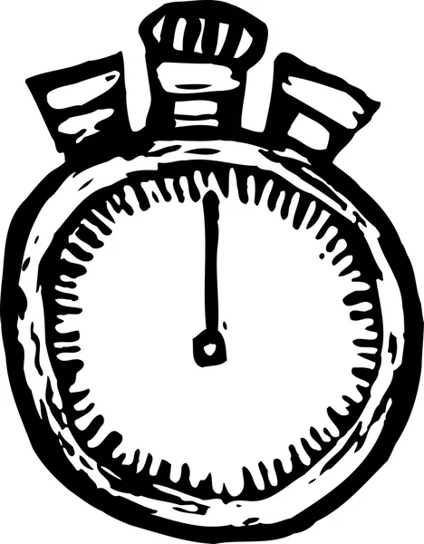 Illustration gravée sur bois du chronomètre — Image vectorielle