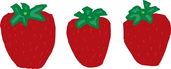 Gravure sur bois Illustration de fraises — Image vectorielle