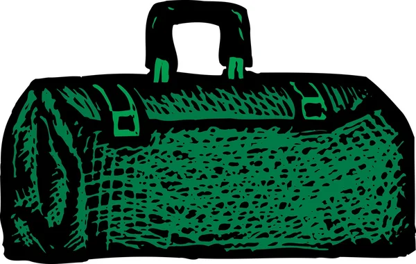 Woodcut Ilustração de Doctor Bag — Vetor de Stock