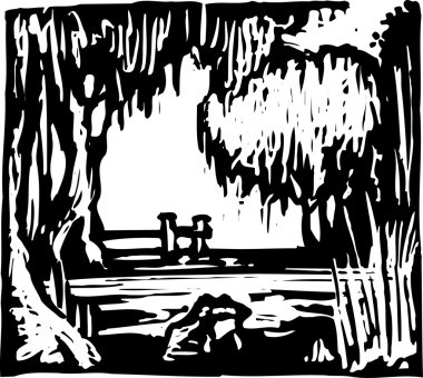 Bataklık vektör çizim