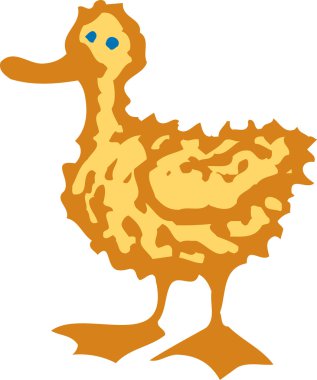 Çirkin ördek yavrusu gravür çizimi
