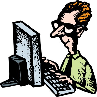 webmaster ya da inek gravür çizimi