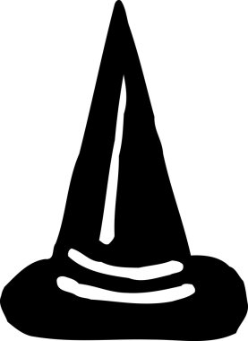 gravür illüstrasyon simge cadı şapka