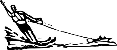 su kayağı gösterimi gravür