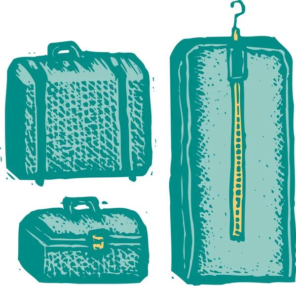 Bagagli e valigie — Vettoriale Stock