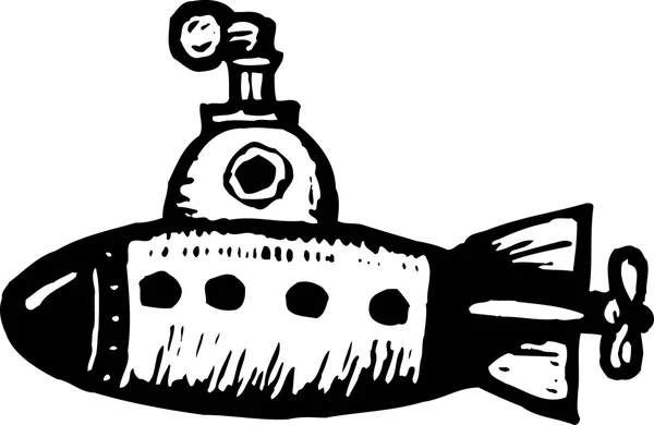 Vector Illustration of Submarine — Stock Vector
