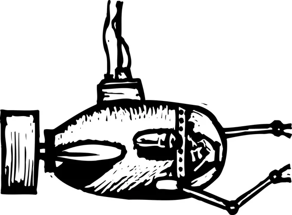 Illustrazione vettoriale del sottomarino — Vettoriale Stock