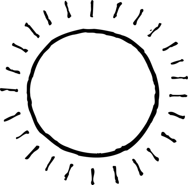 Vector Illustration of Sun — Stock Vector
