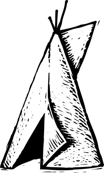 Native american indian Tipi — Stockvector