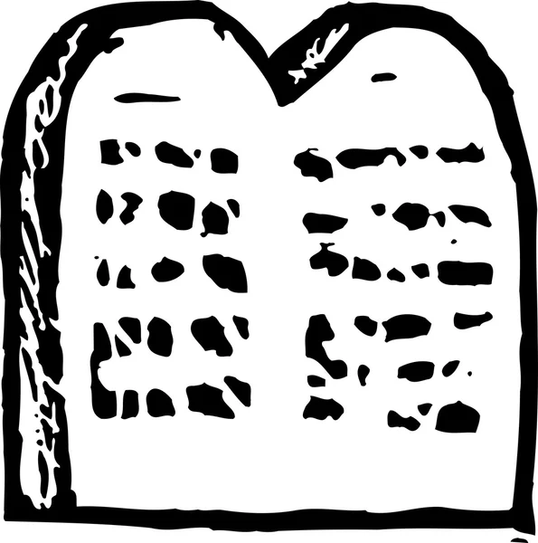 Vector Illustration of Ten Commandments Tablet — Stock Vector
