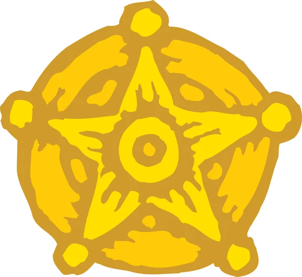 Icono de Sheriff Star Badge — Archivo Imágenes Vectoriales