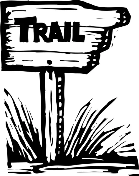 Vector Illustration of Trail Head — Stock Vector