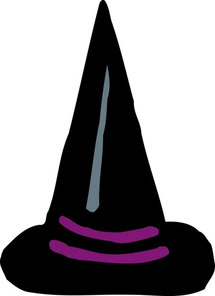 Dřevoryt obrázek ikony witch Hat — Stockový vektor