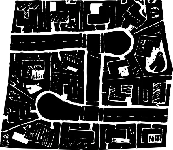 Suburban Subdivision Stock Illustration