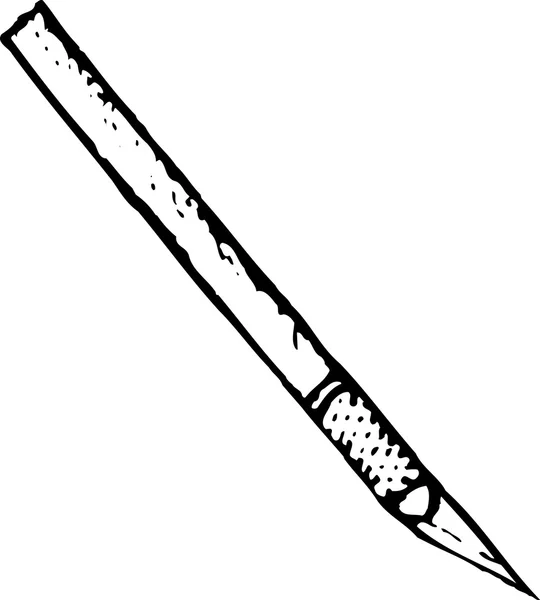 Woodcut illustration of Knife — Stock Vector