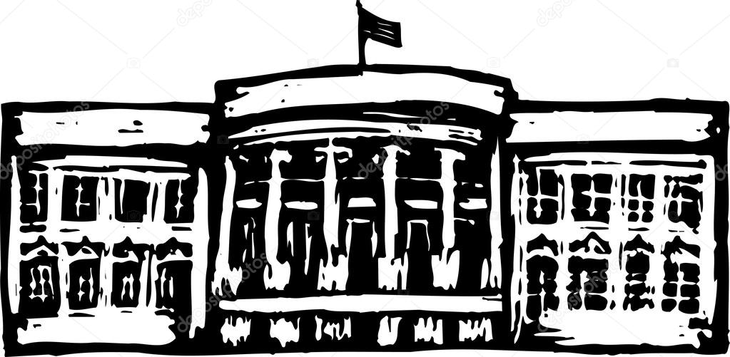 Woodcut Illustration of White House