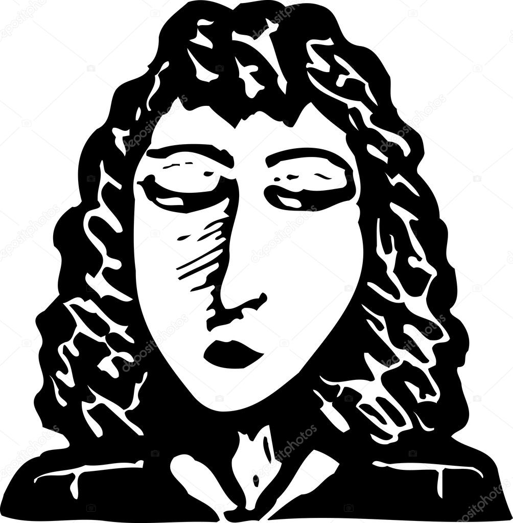 Woodcut Illustration of Bored or Skeptical Woman