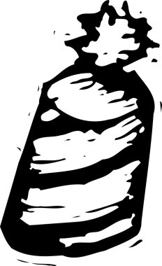 şapka siyah beyaz vektör çizim