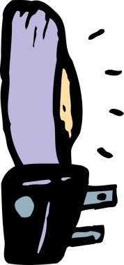 gece lambası gravür çizimi