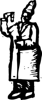 Profesör gravür çizimi