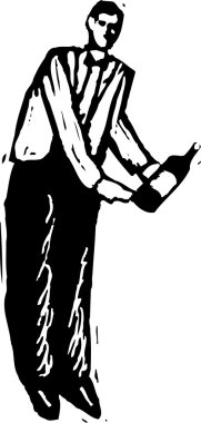 Garson gravür çizimi