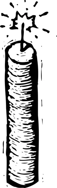 Illustrasjon med treskjæring av fyrverkeri – stockvektor