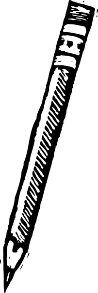 Drzeworyt ilustracja ołówka numer 2 — Wektor stockowy