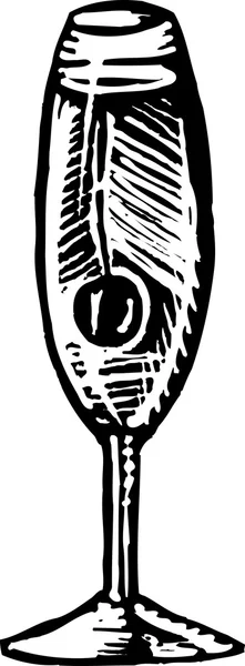 Viski kokteyli kokteyl gravür çizimi — Stok Vektör