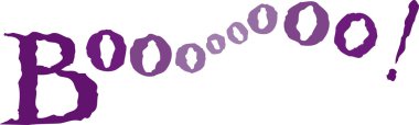 Illustration of Boo Type Design clipart