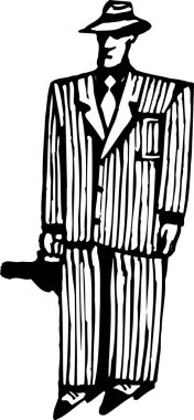 1920'lerin gangster vektör çizim