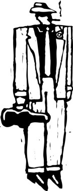 1920'lerin gangster vektör çizim