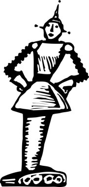 Kız robot vektör çizim