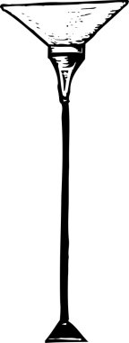 vektör çizim zemin lambası