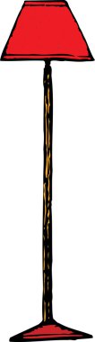 vektör çizim zemin lambası