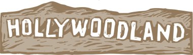 vektör çizim hollywoodland işareti