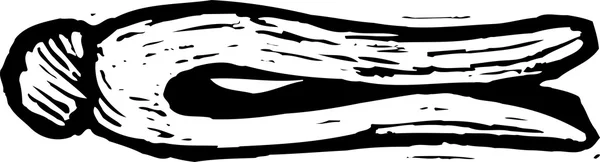 Illustration de la pince à linge — Image vectorielle