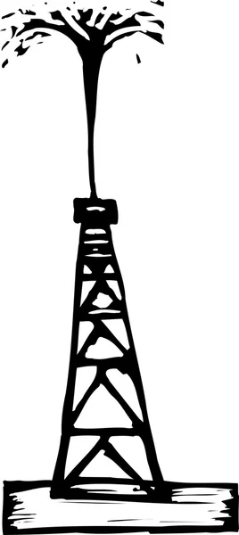 Illustrazione vettoriale di Oil Gusher — Vettoriale Stock
