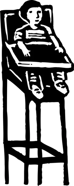Vector Illustration of Highchair — Stock Vector