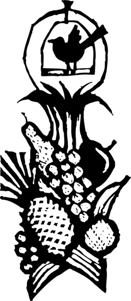 Illustrazione vettoriale del cappello di frutta — Vettoriale Stock