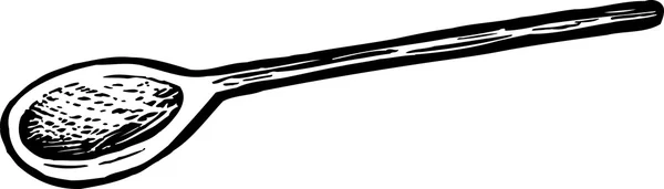 Ilustración vectorial de cuchara de madera — Vector de stock