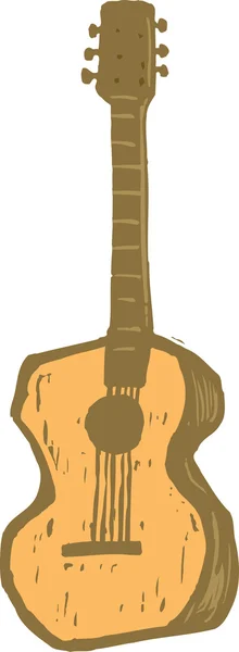 Illustration av akustisk gitarr — Stock vektor