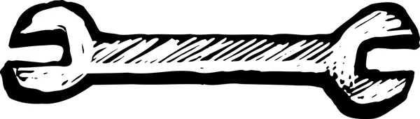 Vectorillustratie van crescent moersleutel — Stockvector