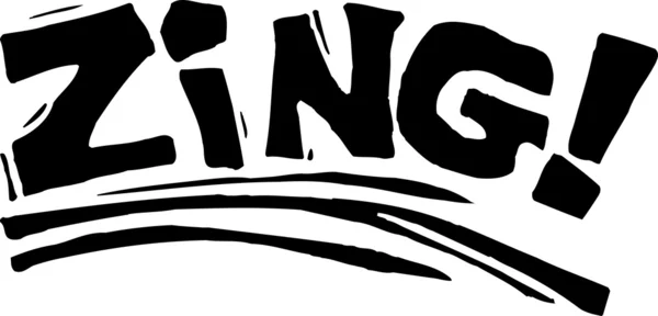 Ilustración de Zing! Diseño de palabras — Vector de stock