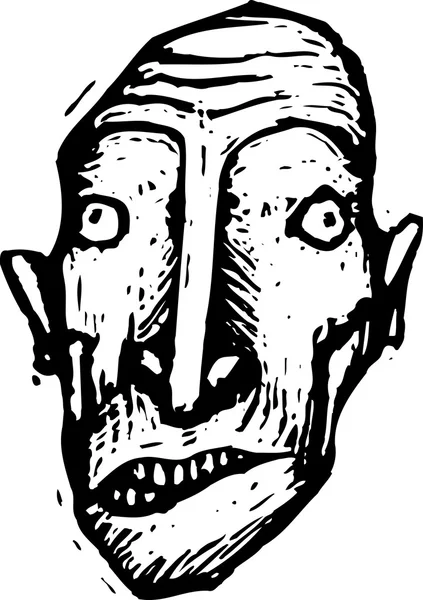 Illustration av zombie ansikte — Stock vektor