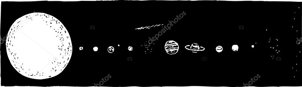 Vector Illustration of Solar System