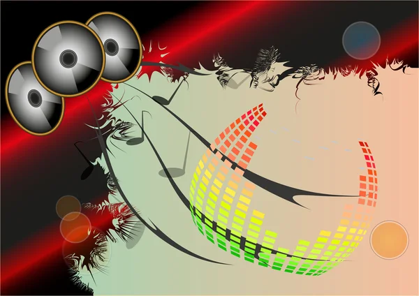 Bakgrund med musik motiv — Stock vektor