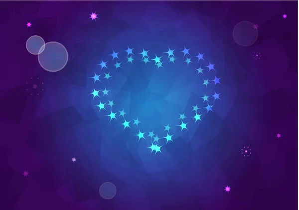 Constellation heart — Stock Vector