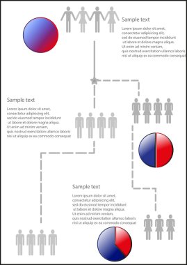 Infographic cinsiyet sorunu ve grafikler