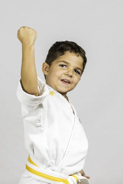 Boy Karate Uppercut — Stock Photo, Image