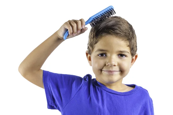 Child Brushing Hair — Stock Photo, Image